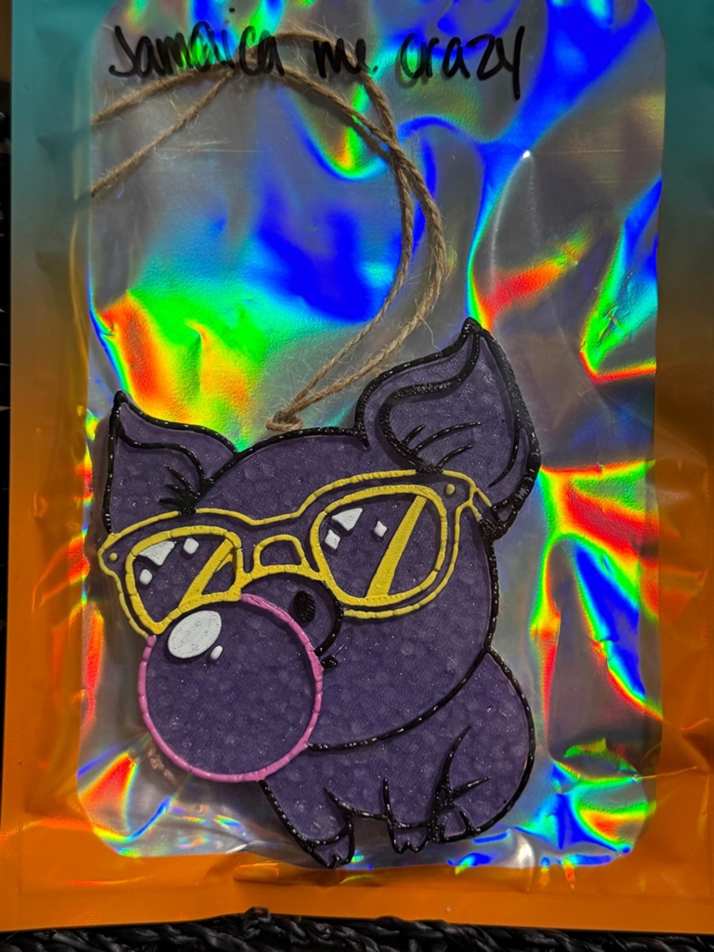 Purple Sunglasses Pig Freshie - Bubblegum Pop